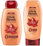 🍁 garnier whole blends maple remedy shampoo & conditioner set - paraben free vegan formula - 12.5 fl oz (370 ml) per bottle logo