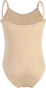img 3 attached to 🩱 Soudittur Nude Seamless Camisole Undergarment with Adjustable Straps for Girls Ballet Dance Leotards & Gymnastics