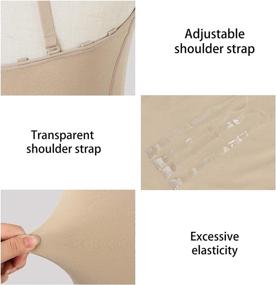 img 1 attached to 🩱 Soudittur Nude Seamless Camisole Undergarment with Adjustable Straps for Girls Ballet Dance Leotards & Gymnastics