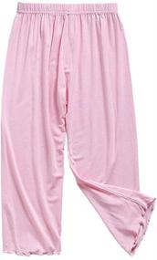 img 4 attached to 👖 Digirlsor Elastic Bloomers Trousers Girls' Clothing for Toddler Pants & Capris