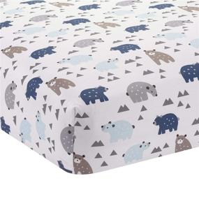 img 2 attached to Signature Montana 5-Piece Baby Crib Bedding Set with Blue, Grey, and Brown Bears and Mountains by Lambs & Ivy