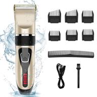 🔌 rueoo zcc100 hair clipper for men: pro cordless trimmer with led display and usb rechargeable features - five-level adjustable length electric haircut kit with 6 guide combs logo