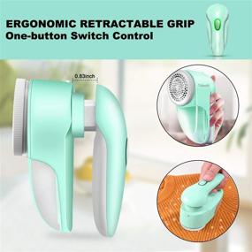 img 3 attached to 🧼 Rechargeable Fabric Shaver Fuzz Remover with 2x 3-Bladed System - Professional Lint Shaver for Clothes & Sweaters