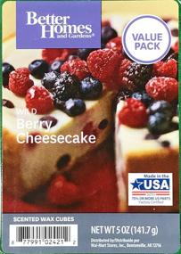 img 1 attached to 🧀 Indulge in the Scrumptious Aroma of Wild Berry Cheesecake with Better Homes and Gardens Wax Cubes Value Pack (12 Wax Cubes)