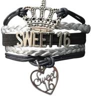 sweet 16 bracelet girls jewelry logo