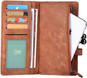 img 1 attached to 💼 Stylish Womens Leather Organizer Wallets with Checkbook in Handbags & Wallets - Shop Now!