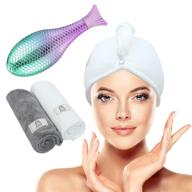 👒 walkdiary hair towel wrap set with microfiber towel, hair brush, dry/wet scalp massager brush - pack of 3 logo