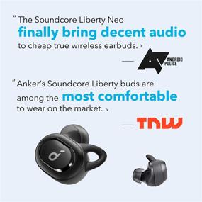 img 3 attached to 🎧 Беспроводные наушники Anker Soundcore Liberty Neo True Wireless: Улучшенные низы, водонепроницаемость IPX7, надежная посадка, наушники Bluetooth 5, стереозвонки, шумоизоляция, простая пара, для спорта - красные.