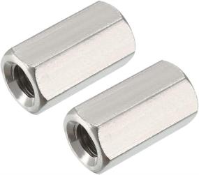 img 3 attached to 2-Pack, 304 Stainless Steel Metric Hex Coupling Nut, M8 X 1.25-Pitch, 24mm Length