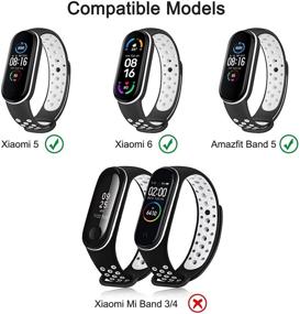 img 2 attached to 4-Pack Bands For Xiaomi Mi Band 5 Strap &Amp