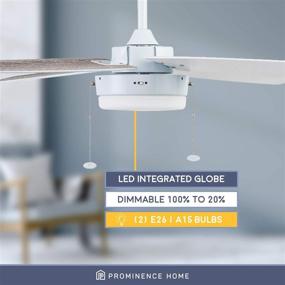 img 2 attached to 🔆 Prominence Home 51651-01 Memphis 52-inch White Ceiling Fan