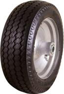 🚜 flat free marathon 4.10/3.50-4" all purpose utility tire on wheel, 3" centered hub, with 5/8" bearings logo