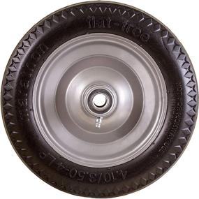 img 2 attached to 🚜 Flat Free Marathon 4.10/3.50-4" All Purpose Utility Tire on Wheel, 3" Centered Hub, with 5/8" Bearings