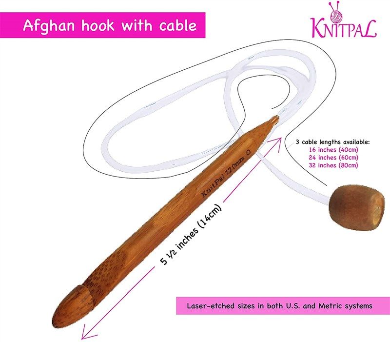 🧶 Enhanced Tunisian Crochet Extended Hooks with Cord…