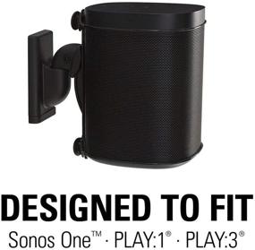 img 3 attached to 🔊 Optimized Wireless Speaker Wall Mount for Sonos ONE - Easy Tilt & Swivel Adjustments for Superior Audio - Single (black) - WSWM21-B1