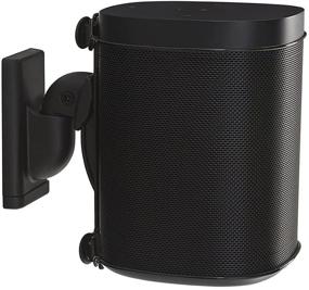 img 4 attached to 🔊 Optimized Wireless Speaker Wall Mount for Sonos ONE - Easy Tilt & Swivel Adjustments for Superior Audio - Single (black) - WSWM21-B1