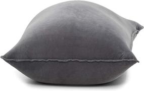 img 4 attached to Big Joe Crash Pad Stone Stretchy Velvet - Ultimate Comfort for All Sizes