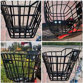 img 1 attached to 🚲 BESPORTBLE Bike Basket - Detachable Front Handlebar Bicycle Basket in Black - Essential Bicycle Accessories