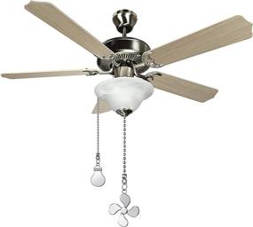 img 1 attached to 🪶 Decorative Ceiling Fan Pull Chain Set - 4 Piece Extension Ornaments, with 12 Inch Beaded Ball Fan Pull Chain Extender, 3.2mm Diameter, Silver