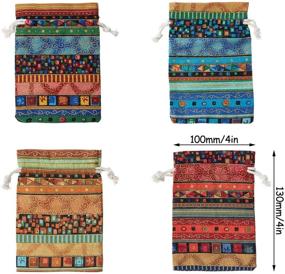 img 2 attached to 🎁 28 Pack Egyptian Style Aztec Print Coin Pouches - Ideal Holiday Gift Bag for Candy, Weddings & Valentine Favors