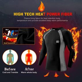 img 3 attached to MEETWEE Thermal Weather Compression Running Sports & Fitness and Other Sports