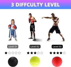 img 1 attached to 🥊 Enhance Your Boxing Skills with the Boxing Reflex Ball - Level Up Your Reaction, Agility, and Hand-Eye Coordination Training!