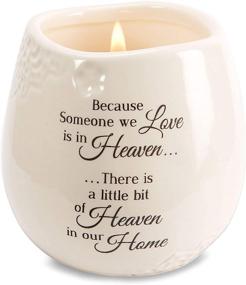 img 4 attached to 🕯️ Pavilion Gift Company 19177 Memorial Ceramic Soy Wax Candle: Cherishing the Loved One's Memory, 8 oz, Tan Shade