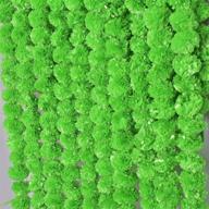 🌼 green 5-feet marigold garland by krati exports логотип