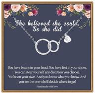 graduation inspirational interlocking necklace daughter logo