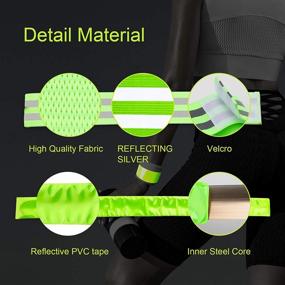 img 2 attached to 🏃 Stay Safe with 4 PCS Reflective Bands for Wrist, Arm, Ankle, Leg - High Visibility Reflective Gear for Night Running, Cycling, Walking