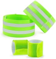 🏃 stay safe with 4 pcs reflective bands for wrist, arm, ankle, leg - high visibility reflective gear for night running, cycling, walking логотип