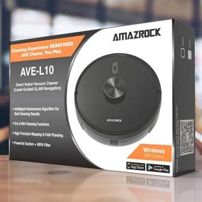 img 4 attached to Amazrock AVE-L10: Advanced Mapping Robot Vacuum and Mop with LIDAR Navigation, APP Control 🧹 & 2000Pa Suction - Perfect for Pet Hair, Hard Floors to Carpet, No-Go Zones, WiFi Enabled!