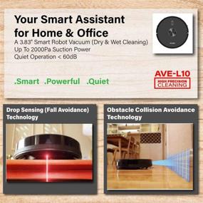 img 1 attached to Amazrock AVE-L10: Advanced Mapping Robot Vacuum and Mop with LIDAR Navigation, APP Control 🧹 & 2000Pa Suction - Perfect for Pet Hair, Hard Floors to Carpet, No-Go Zones, WiFi Enabled!