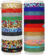 taouzi colorful beaded elastic jewelry logo
