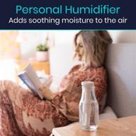 portable usb-powered mini humidifier stick - includes replacement filters - ideal for personal use, travel, bedroom, office - compact, quiet & ultrasonic cool mist logo