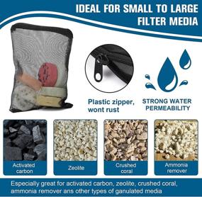 img 2 attached to 🐠 Molain Fish Tank Media Mesh Filter Bag: High Flow Fine Mesh Net for Efficient Aquarium Filtration