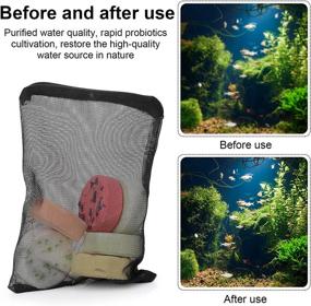 img 3 attached to 🐠 Molain Fish Tank Media Mesh Filter Bag: High Flow Fine Mesh Net for Efficient Aquarium Filtration