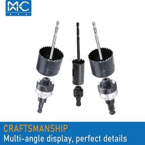 img 1 attached to MKC 21PCS Hole Saw Mandrel Quick Change Arbor Set 1-9/16-Inch To 8-3/8-Inch Diameter With With 3PCS Arbor