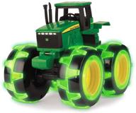 🚜 tomy зеленые молнии колеса на тракторе john deere monster treads. логотип