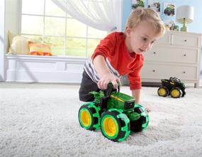 img 1 attached to 🚜 TOMY Green Lightning Wheels John Deere Monster Treads Tractor