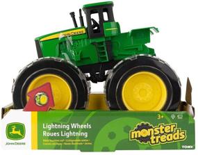 img 2 attached to 🚜 TOMY Green Lightning Wheels John Deere Monster Treads Tractor