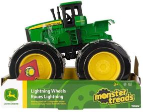 img 2 attached to 🚜 TOMY зеленые молнии колеса на тракторе John Deere Monster Treads.