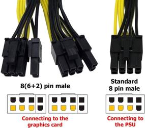 img 2 attached to Повысьте производительность вашей графической карты с помощью модульного адаптерного кабеля питания PCI-e EVGA: мужской 8-контактный разъем к двойному мужскому разъему 8-контактного (6+2), длина 25+10 дюймов от TeamProfitcom.