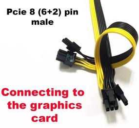 img 1 attached to Elevate your Graphics Card Performance with EVGA Modular Power Supply PCI-e Adapter Cable: 8 Pin Male to Dual 8 Pin (6+2) Male, 25+10 inches by TeamProfitcom