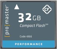 high-performance 32gb compact flash card - promaster 150x speed logo