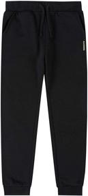 img 4 attached to 👖 ALAVIKING Boys' Brushed Sweatpants: Comfortable Drawstring Elastic Clothing