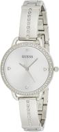 guess gw0022l1 silver tone one size logo