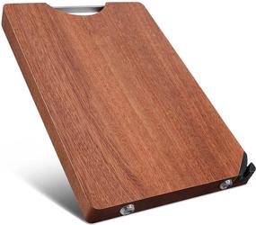 img 4 attached to SEMORK X-Large Thick Butcher Cutting Board with Handle & Sharpener - Best 🔪 Block for Meat, Vegetable, and Fruit - Hardwood Kitchen Cutting Board for Mother's Day Gift