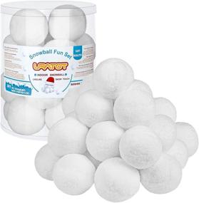 img 4 attached to ❄️ URATOT 20 Pack Indoor Snowball Fight: Soft and Realistic Fake Snowballs with Boxes - Winter Games Fun!