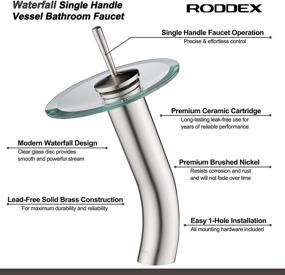 img 1 attached to 🚿 RODDEX Waterfall Bathroom Lavatory Brushed: The Perfect Brush for a Refreshing Clean!